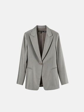 LAFAYETTE 147 New York Wool-Silk Single-Button Micro Pinstripe Blazer Size 10